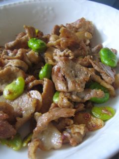 そら豆と豚肉のガーリック炒め-レシピのメイン写真