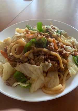 青鬼たれで焼きうどん-レシピのメイン写真