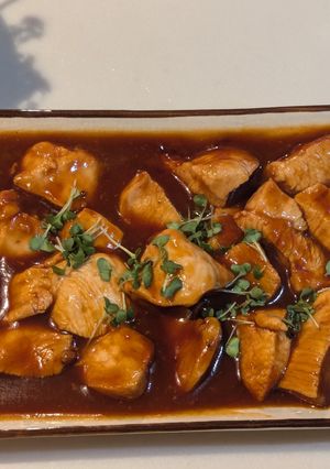 簡単！鶏むね肉のケチャップとソース煮-レシピのメイン写真