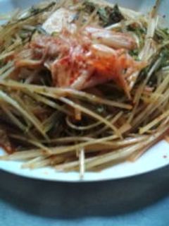 水菜とキムチのさっぱりポン酢炒め-レシピのメイン写真