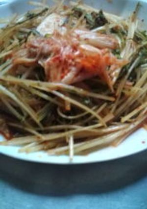 水菜とキムチのさっぱりポン酢炒め-レシピのメイン写真