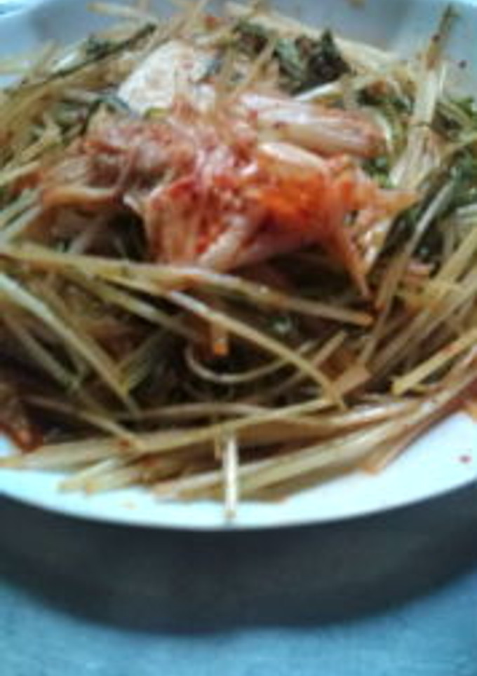 水菜とキムチのさっぱりポン酢炒め-レシピのメイン写真