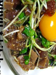 カツオと貝割れの和え物♪-レシピのメイン写真