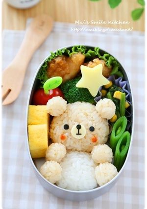 テディベア風♪くまちゃん＊キャラ弁-レシピのメイン写真