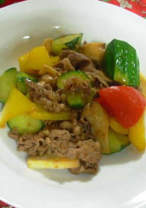 牛肉と夏野菜のピリ辛炒め-レシピのメイン写真