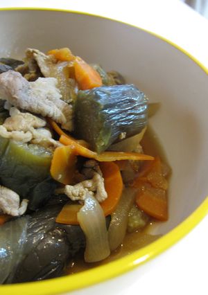おふくろの味★なすと豚肉の煮物-レシピのメイン写真