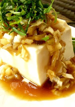 ザーサイと葱の中華だれ冷奴しそ風味-レシピのメイン写真