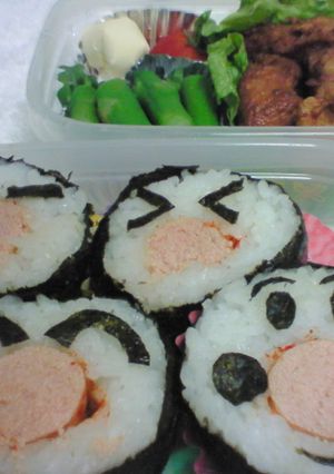 超簡単✪お口がお鼻が具ゥな^^;キャラ弁-レシピのメイン写真