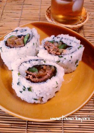 あまから牛肉でカリフォルニアロール-レシピのメイン写真