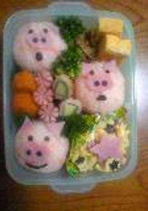 三匹のこぶた弁当-レシピのメイン写真