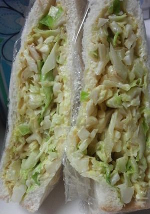 カレーマヨ☆しゃきしゃきキャベツサンド-レシピのメイン写真