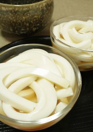 冷やしうどん？っぽい牛乳寒天！-レシピのメイン写真
