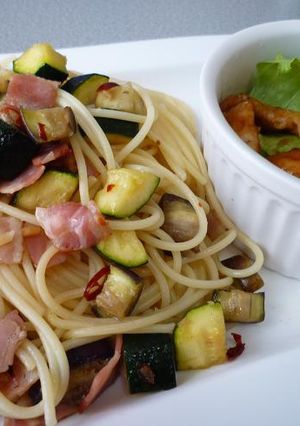 なすとズッキーニのパスタ-レシピのメイン写真