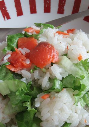 ひとりランチ☆サーモンのサラダごはん-レシピのメイン写真