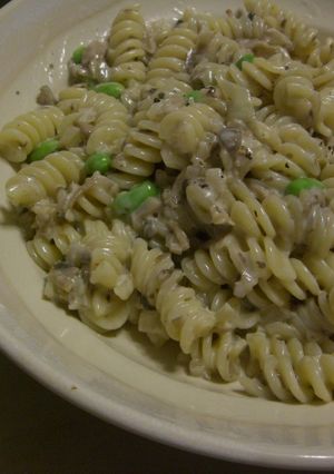 枝豆とマッシュルームのクリームパスタ-レシピのメイン写真
