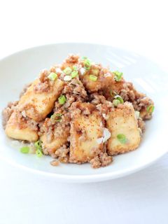 節約レシピ【絹揚げと豚ひきの味噌炒め】-レシピのメイン写真