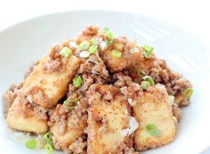 節約レシピ【絹揚げと豚ひきの味噌炒め】-レシピのメイン写真