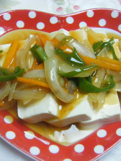 家にある野菜で!豆腐の野菜あんかけ☆-レシピのメイン写真
