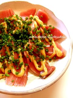 ●味噌マヨで!鮪とネギのカルパッチョ●-レシピのメイン写真