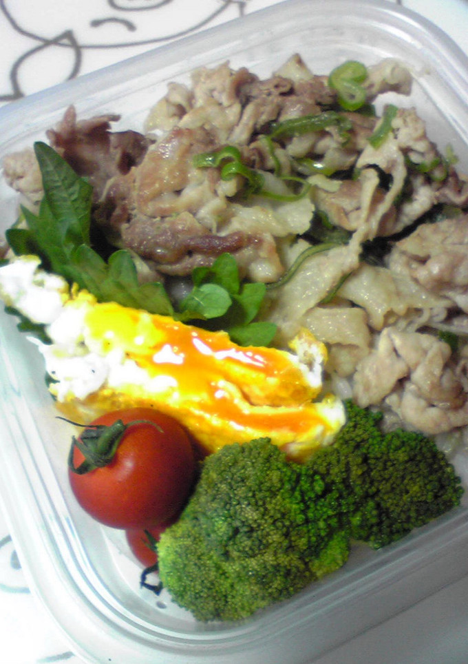 ネギ塩豚丼弁当-レシピのメイン写真