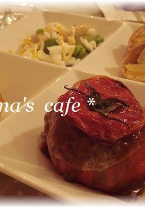 まるごとトマトの肉詰めロースト*-レシピのメイン写真