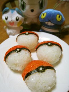 子供と作る♪ モンスターボールおにぎり-レシピのメイン写真