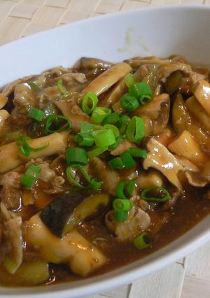 麻婆豆腐の素で☆エリンギとなすの炒め物-レシピのメイン写真