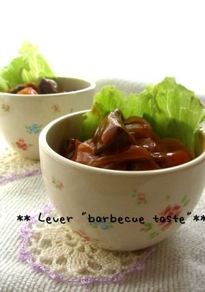 *鶏レバーのバーベキューソース煮*-レシピのメイン写真