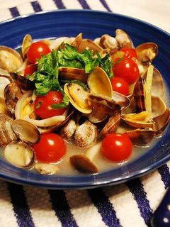 あさりセロリしめじの白ワイン蒸し-レシピのメイン写真
