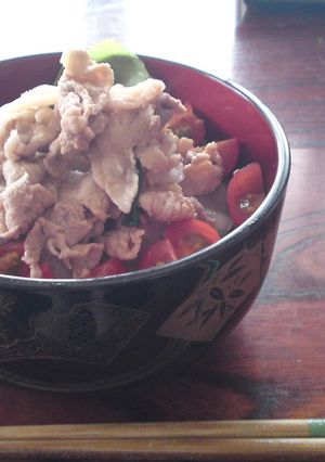 ヘルシー豚しゃぶ丼-レシピのメイン写真