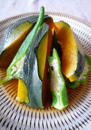 南瓜とおくらの煮浸し-レシピのメイン写真