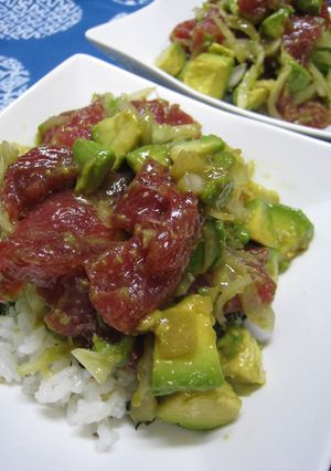 ♪わさび醤油でまぐろアボカド丼♪-レシピのメイン写真