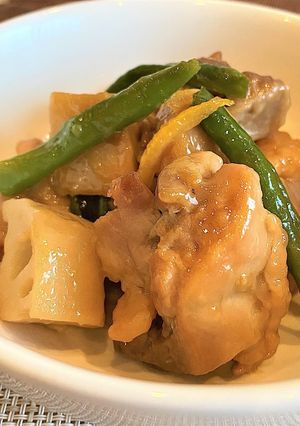 ゆず香る！鶏とれんこんの照り煮-レシピのメイン写真