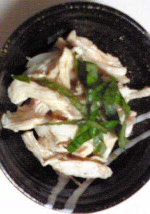 鶏胸肉（ささみ）の和風サラダ-レシピのメイン写真