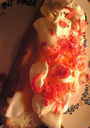 卵とあみエビとクリームチーズのトースト-レシピのメイン写真