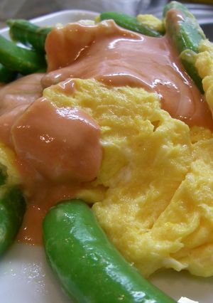 焼くだけ！スナップえんどう卵のオムレツ？-レシピのメイン写真