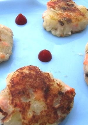 ☆Love離乳食☆サーモンの焼きコロッケ-レシピのメイン写真
