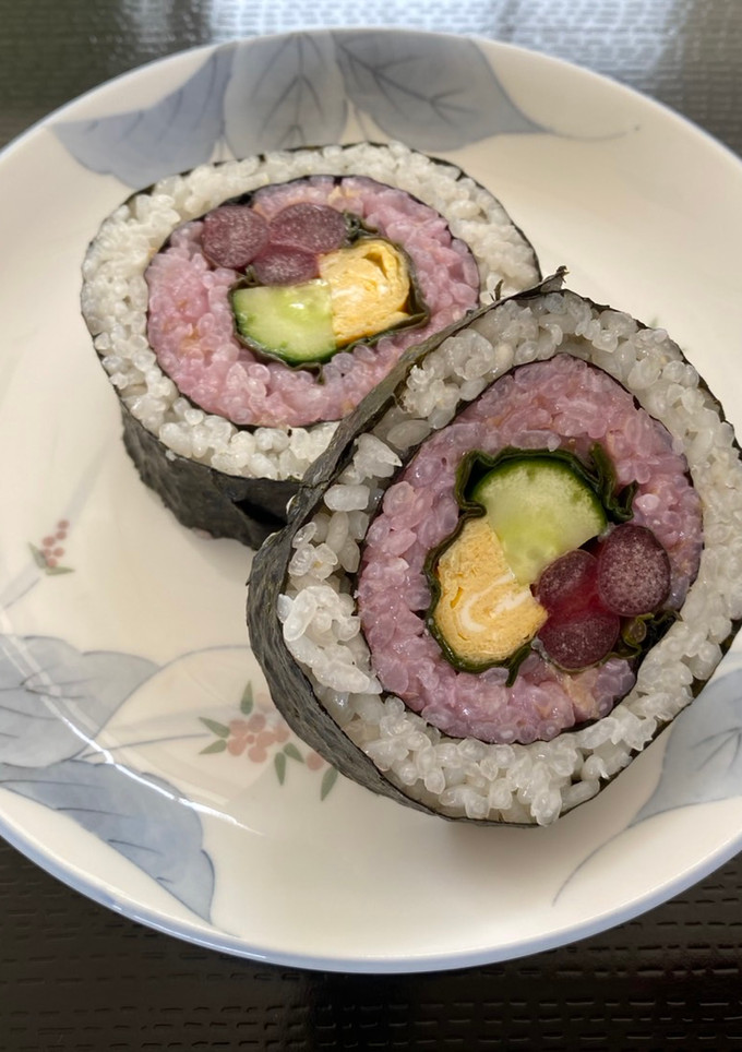赤ずいきの太巻き-レシピのメイン写真