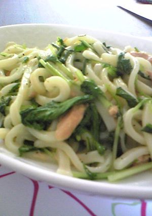 ★簡単★ランチ♪　水菜とツナの焼きうどん-レシピのメイン写真