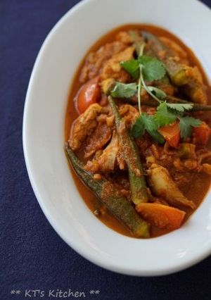 オクラとチキンのインドカレー-レシピのメイン写真