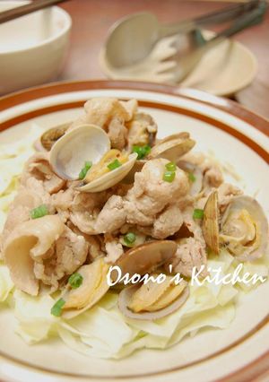 アサリと豚の酒蒸し◎-レシピのメイン写真