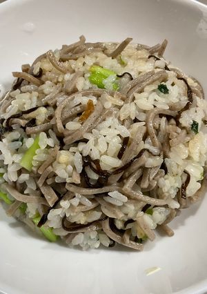 和そばのそばメシ 冷やご飯 塩昆布 簡単-レシピのメイン写真