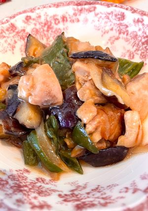 茄子と鶏ももとピーマンのオイスターバタポンマヨ-レシピのメイン写真