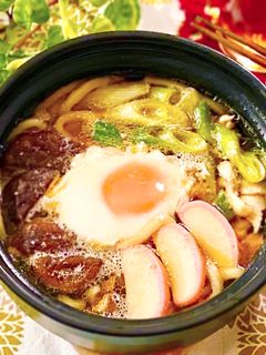 簡単☆麺つゆで鍋焼きうどん-レシピのメイン写真