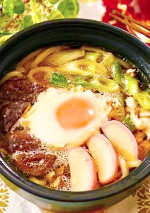 簡単☆麺つゆで鍋焼きうどん-レシピのメイン写真