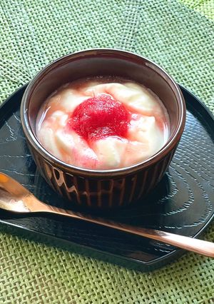 桜でんぶde和菓子風ヨーグルト-レシピのメイン写真