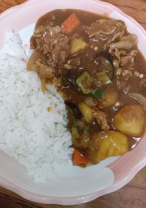 【訂正】ナスとオクラとめんつゆの夏カレー-レシピのメイン写真