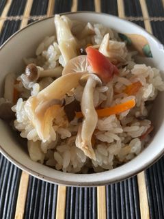 きのことツナの梅干し炊き込みご飯-レシピのメイン写真