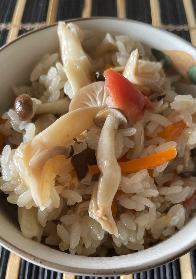きのことツナの梅干し炊き込みご飯-レシピのメイン写真