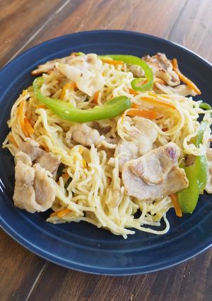 《副菜①》豚肉とそうめんのカレー炒め-レシピのメイン写真